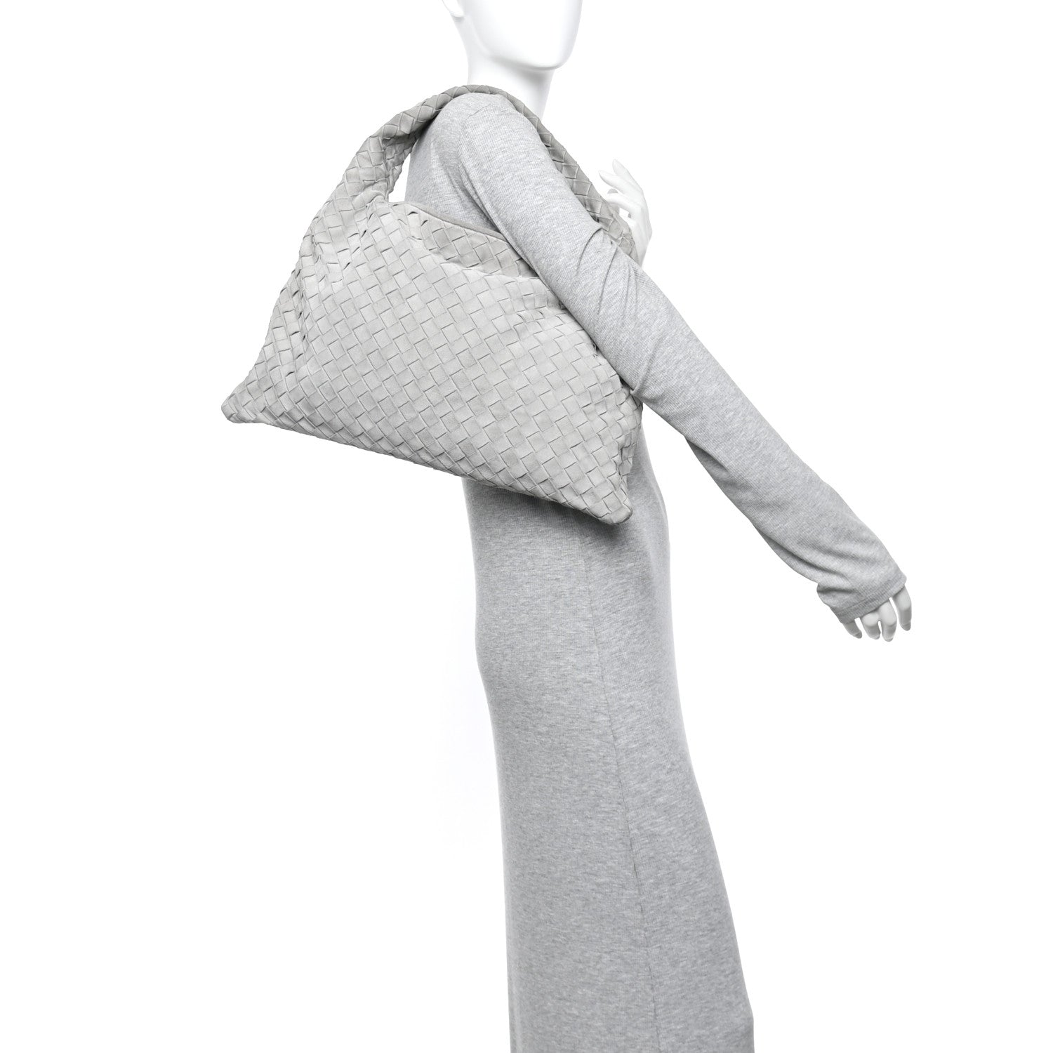 Bottega Veneta Suede Intrecciato Small Hop Sterling 3 of 11
