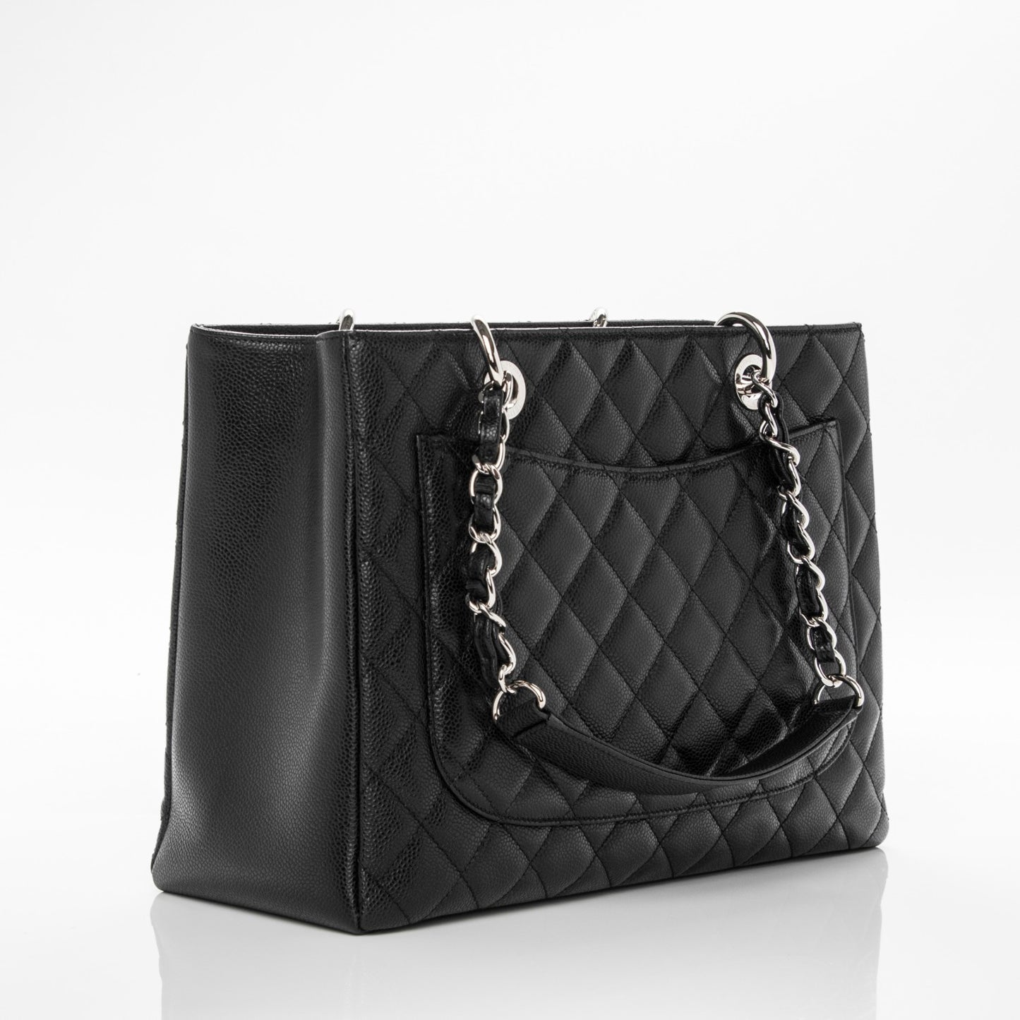 Caviar Quilted Grand Shopping Tote GST Black