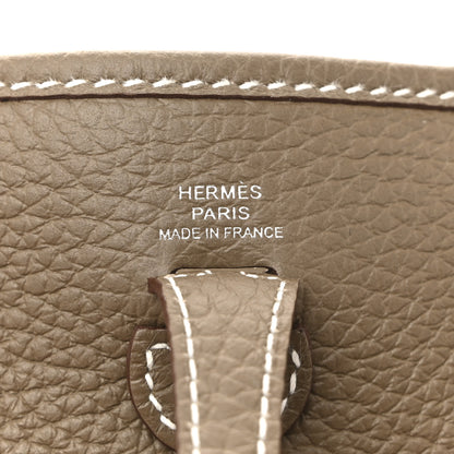 Hermes Taurillon Clemence Amazone Evelyne TPM Etoupe Bleu Indigo 6 of 11