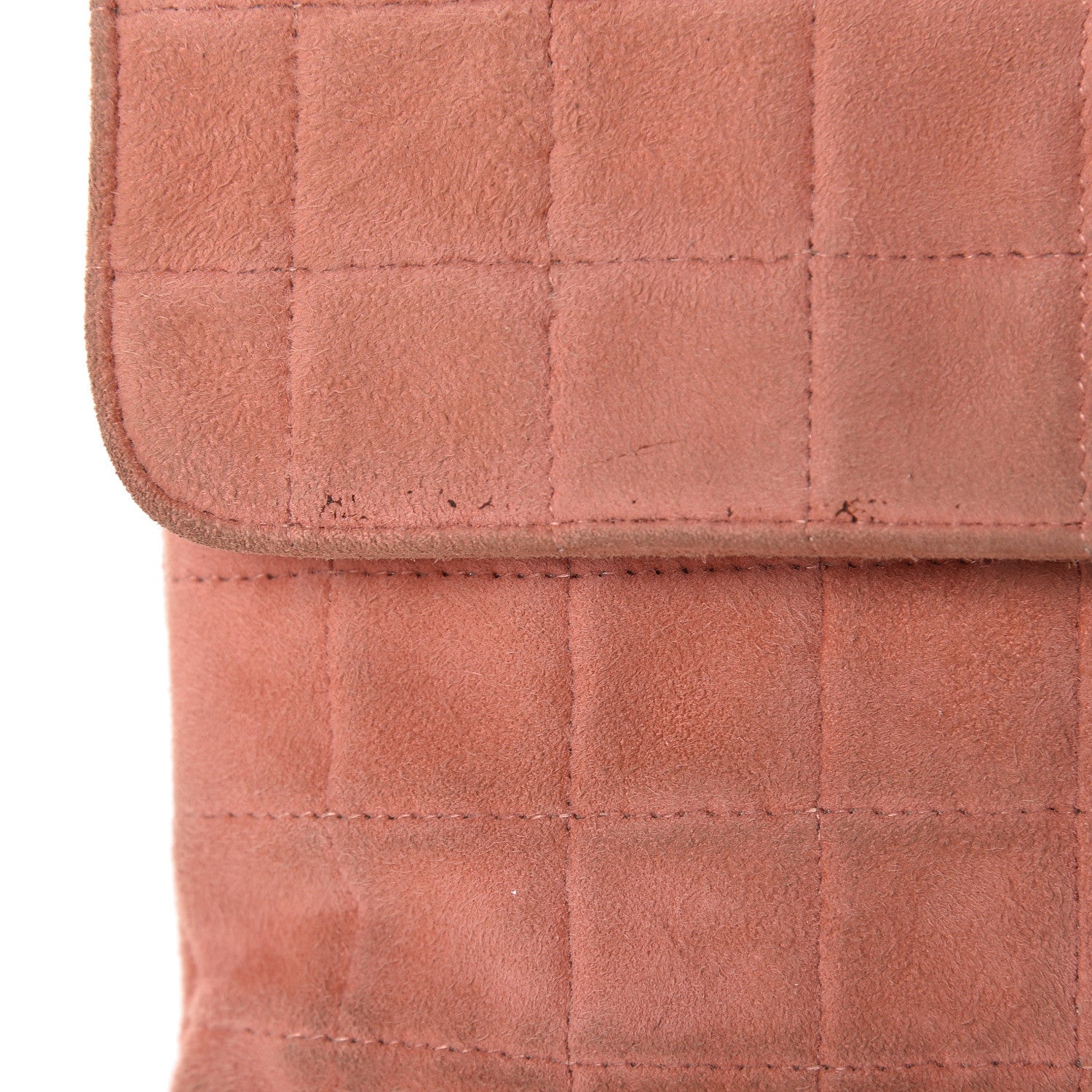 Chanel Suede Chocolate Bar Mademoiselle Flap Pink 27 of 27