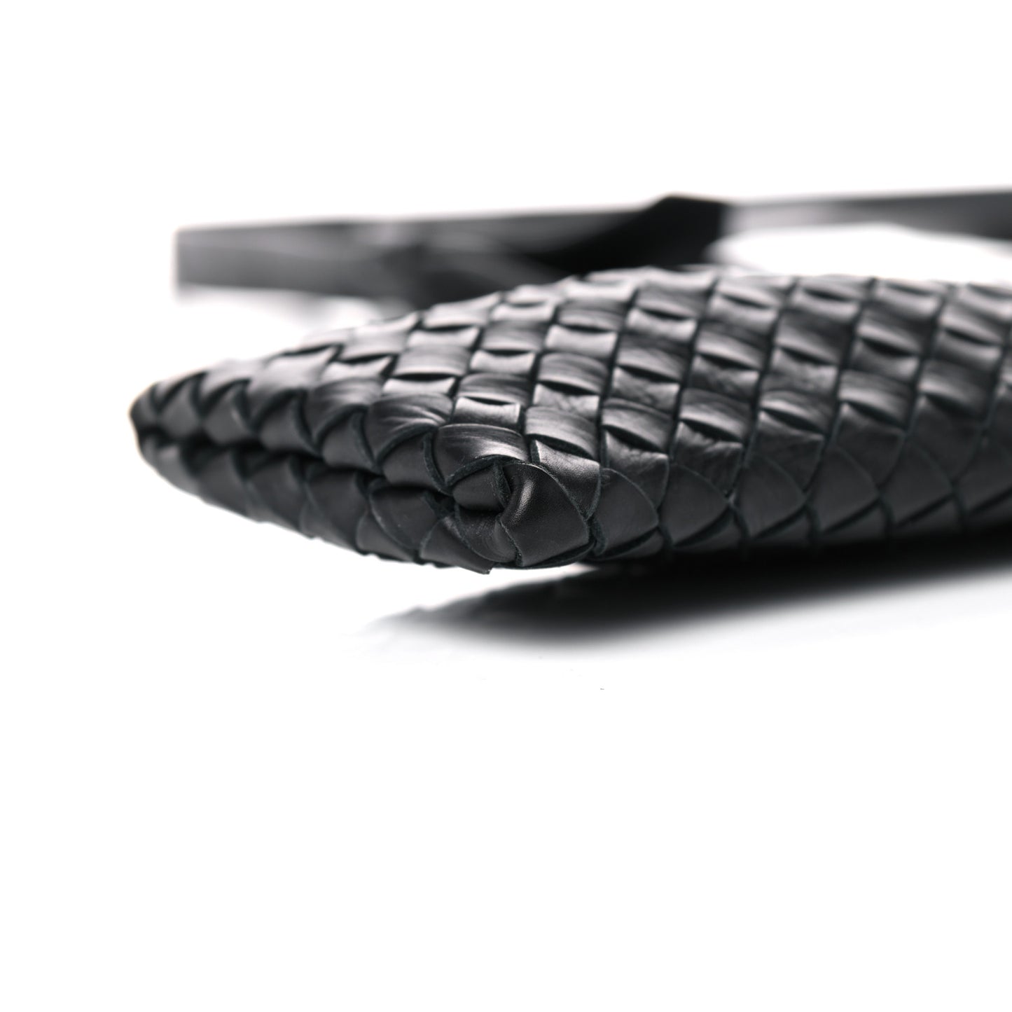 Nappa Intrecciato Crossbody Phone Holder Black