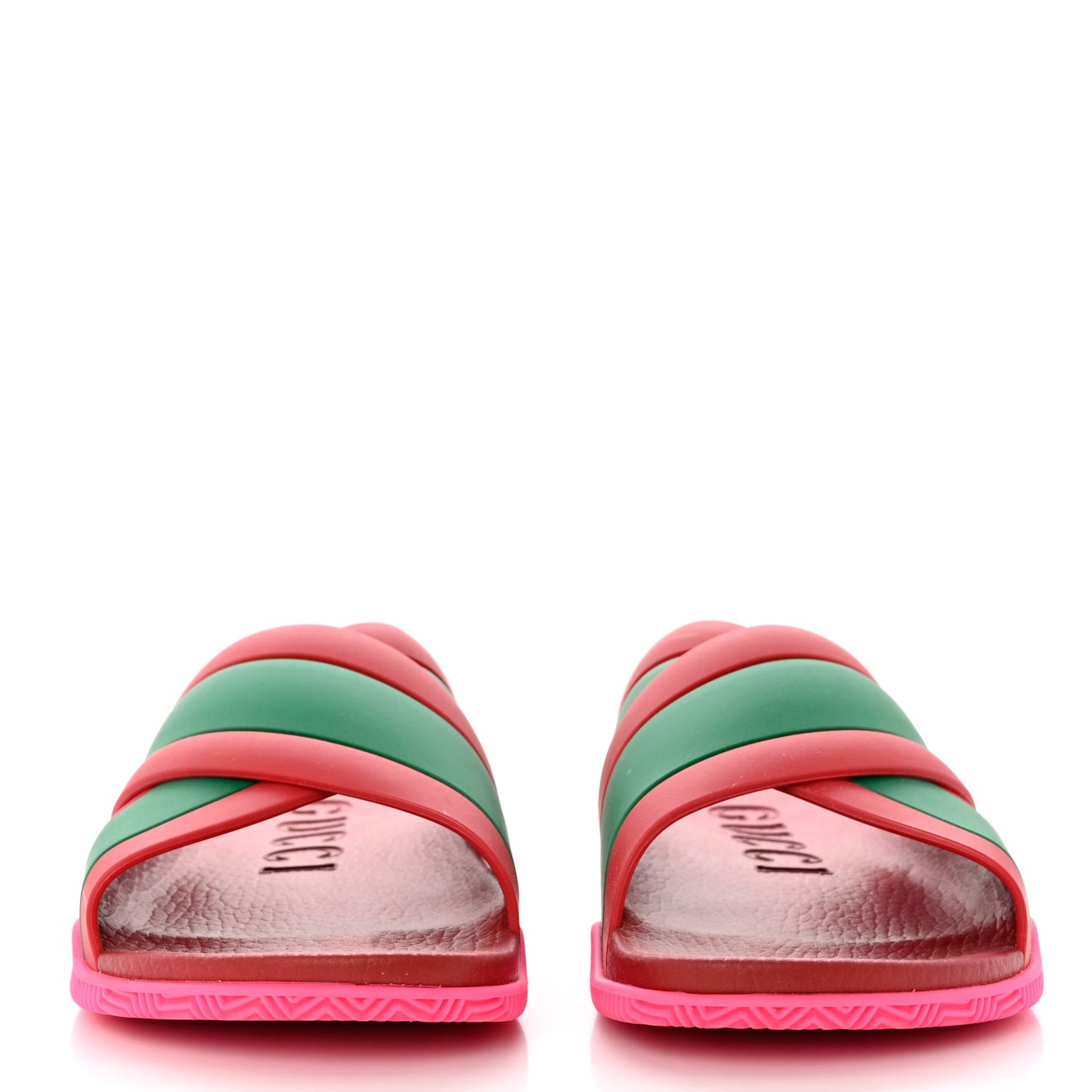 Rubber Web Womens Criss Cross Slide Sandals 38 Coral New Shamarock
