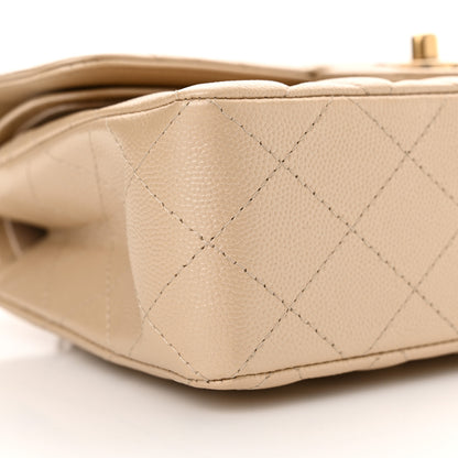 Chanel Metallic Caviar Quilted Small Double Flap Gold 9 of 11