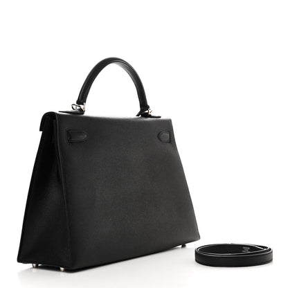 Hermes Epsom Kelly Sellier 32 Black 3 of 17