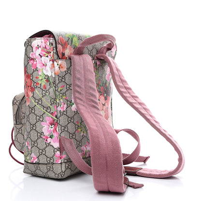 Gucci GG Supreme Monogram Blooms Small Single Buckle Backpack Beige Multicolor Dry Rose 2 of 10