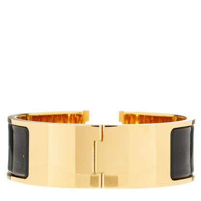 Hermes Enamel Wide Clic Clac H Bracelet PM Black 2 of 5