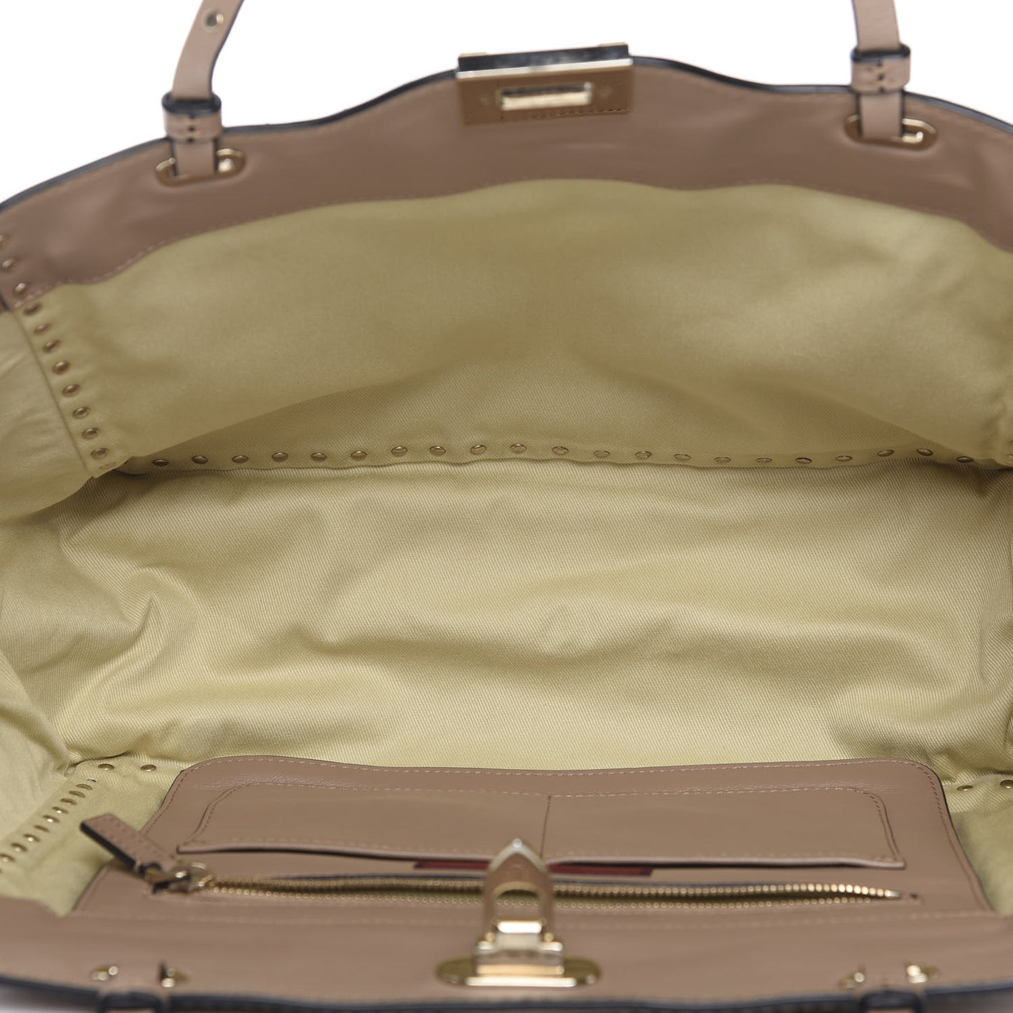 Vitello Medium Rockstud Tote Alpaca