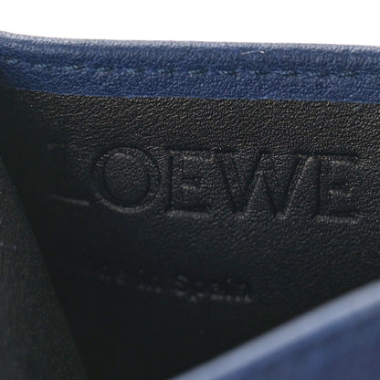 Loewe Calfskin Embossed Anagram Cardholder Navy Blue 6 of 8