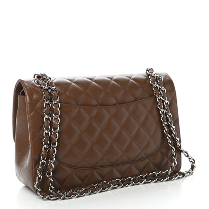 Chanel Caviar Quilted Jumbo Double Flap Brown 2 of 9