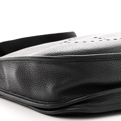Hermes Taurillon Clemence Evelyne III PM Black 9 of 10