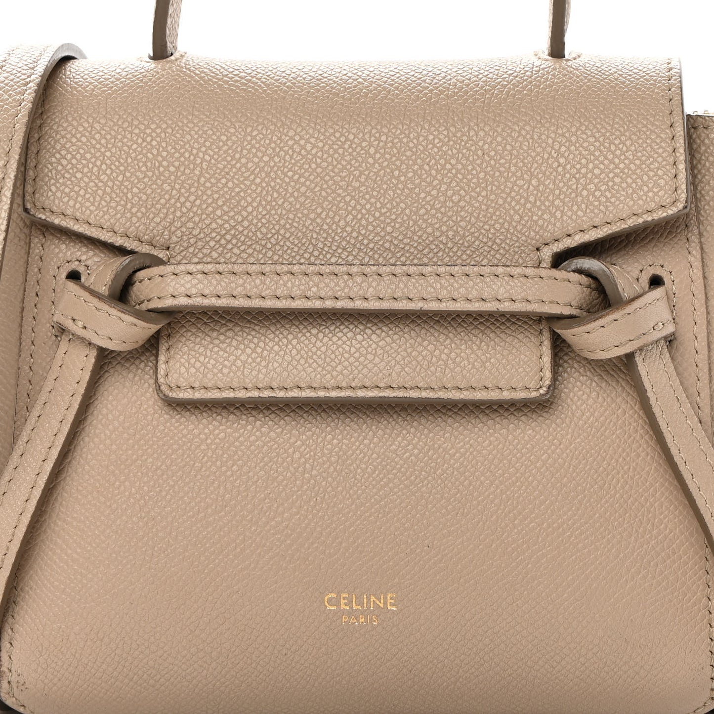 Grained Calfskin Pico Belt Bag Light Taupe