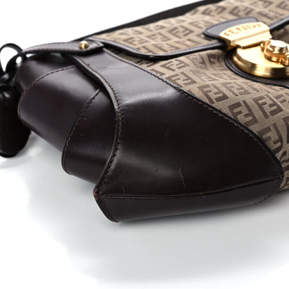 Fendi Zucchino Cuoio Ingrassato Medium Compilation Hobo Panna Salvia Moro 11 of 14