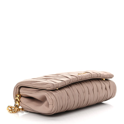 Miu Miu Nappa Matelasse Chain Crossbody Cammeo 4 of 9