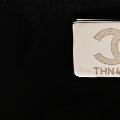 Chanel Nylon Printed Quilted Coco Neige Convertible Backpack Black White 9 of 12