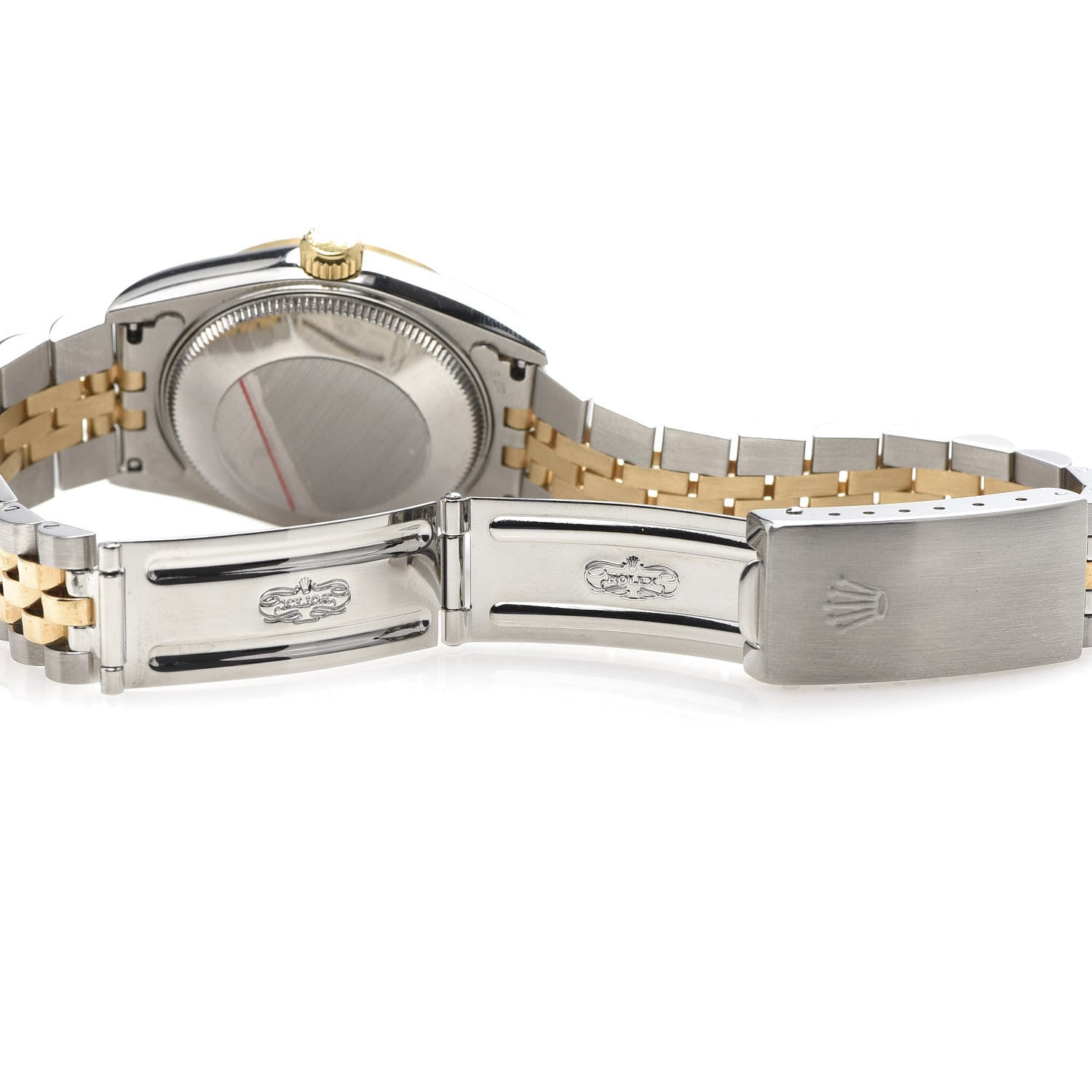Rolex Stainless Steel 18K Yellow Gold Diamond 31mm Oyster Perpetual Datejust Watch White 68273 6 of 6