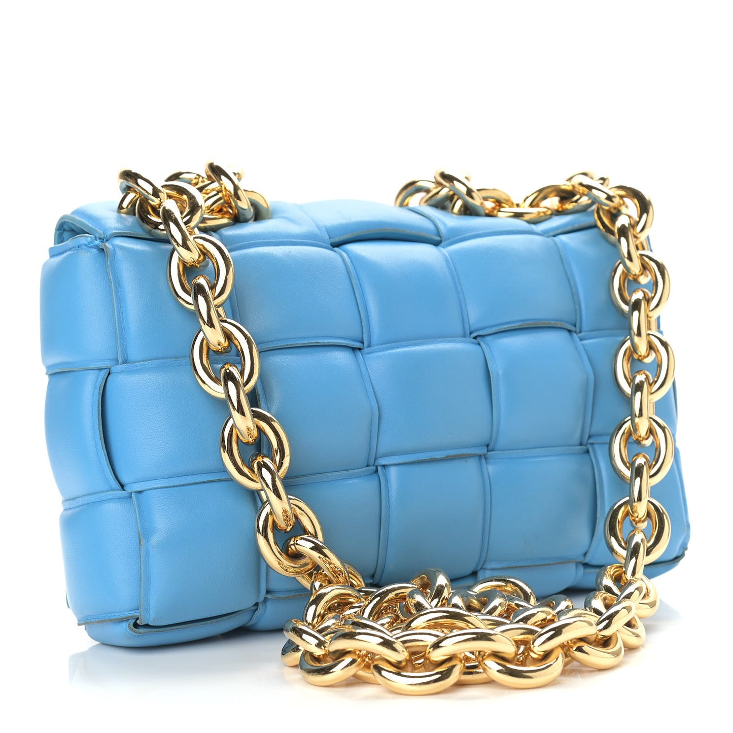 Lambskin Maxi Intreccio Padded Chain Cassette Crossbody Bag