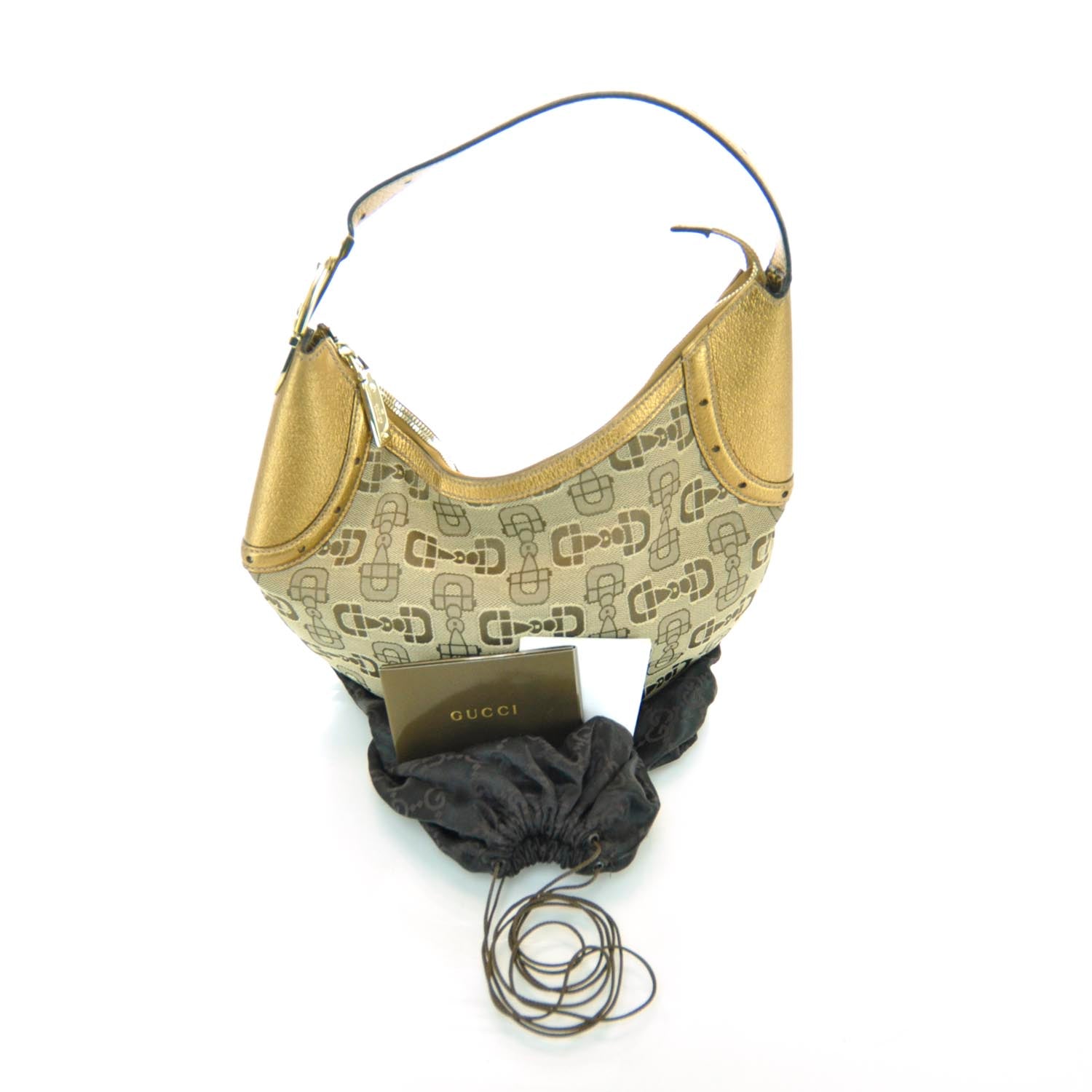 Gucci Canvas Horsebit Glam Hobo Metallic 3 of 11