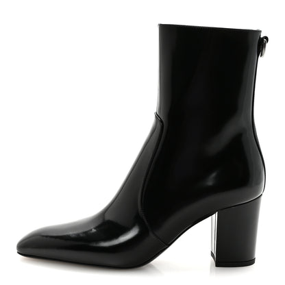 Saint Laurent Vitello Marilyn Betty 70 Ankle Zip Boots 36.5 Black 1 of 9
