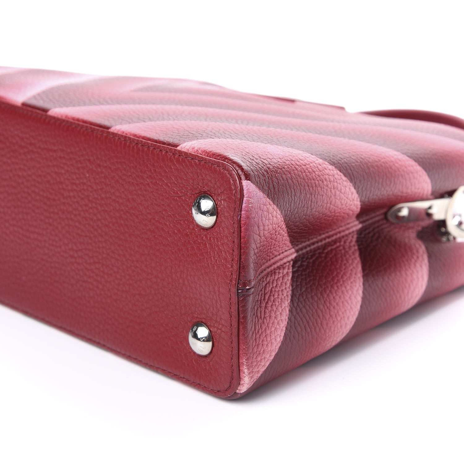 Louis Vuitton Taurillon Chevron Capucines PM Cherry 8 of 9
