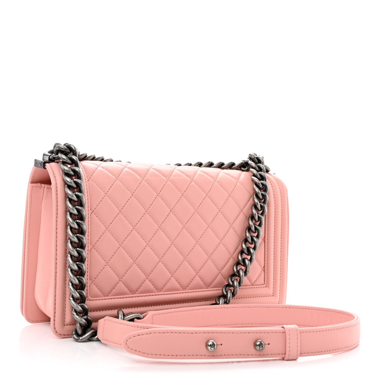 Chanel Calfskin Quilted Medium Boy Flap Light Pink 3 of 11