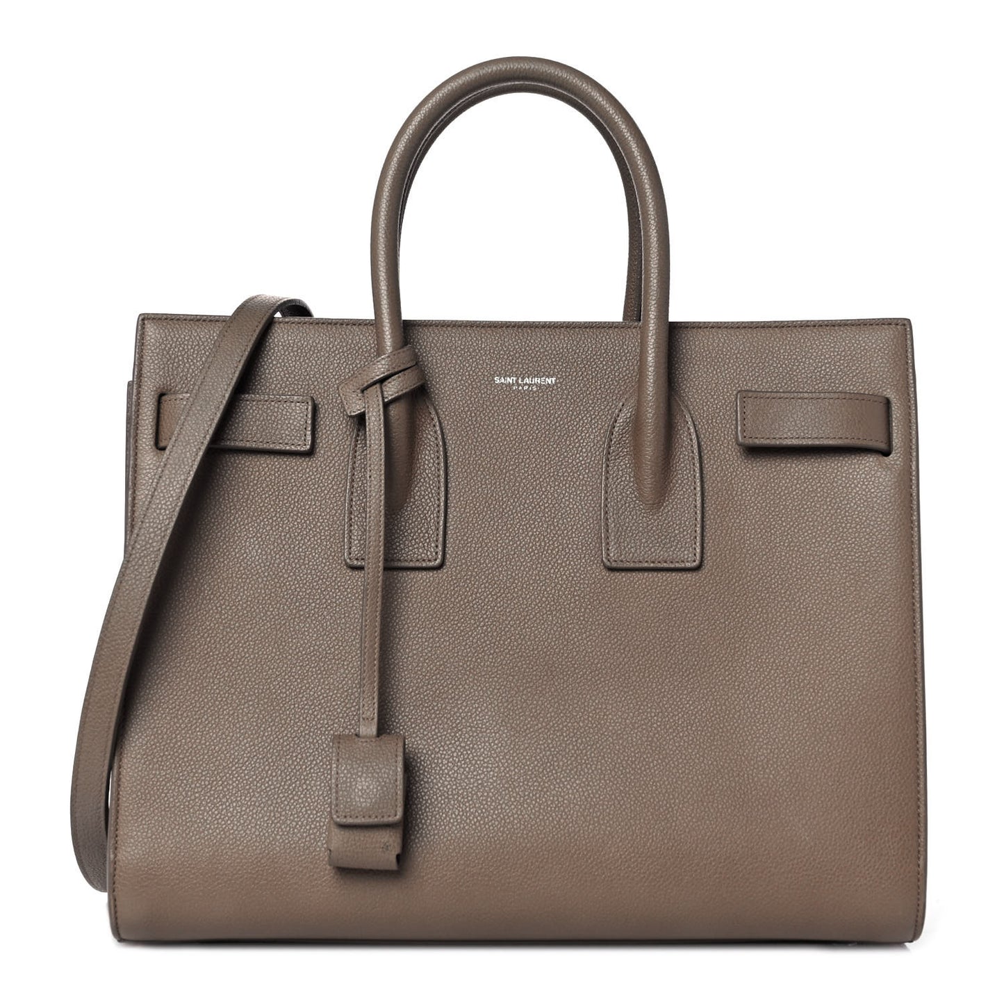 Grained Calfskin Small Sac De Jour Taupe
