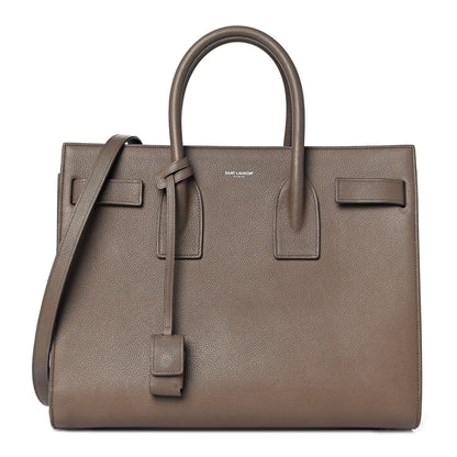 Saint Laurent Grained Calfskin Small Sac De Jour Taupe 1 of 10