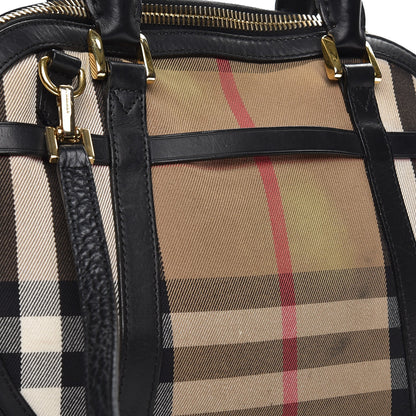 Burberry Bridle Calfskin House Check Small Orchard Bowling Bag Black 13 of 13