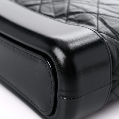 Chanel Aged Calfskin Quilted Small Gabrielle Hobo Black 9 of 11