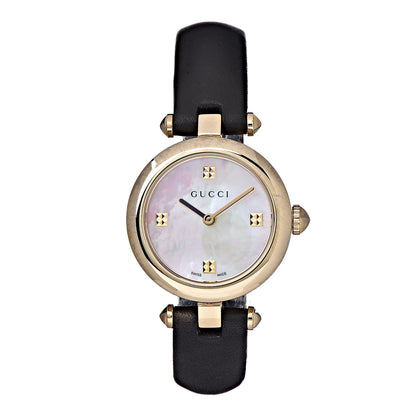 Gucci Stainless Steel Calfskin Mother of Pearl 27mm Diamantissima Quartz Watch 1 of 5