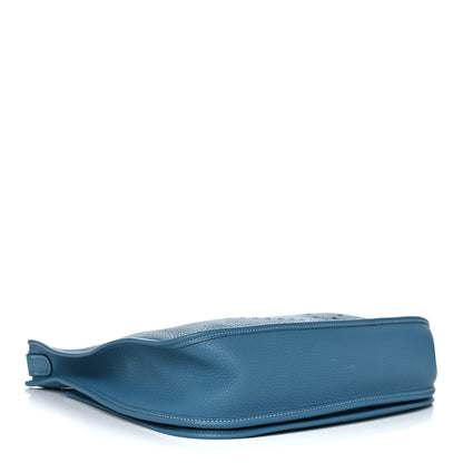 Hermes Taurillon Clemence Evelyne III GM Blue Jean 3 of 15