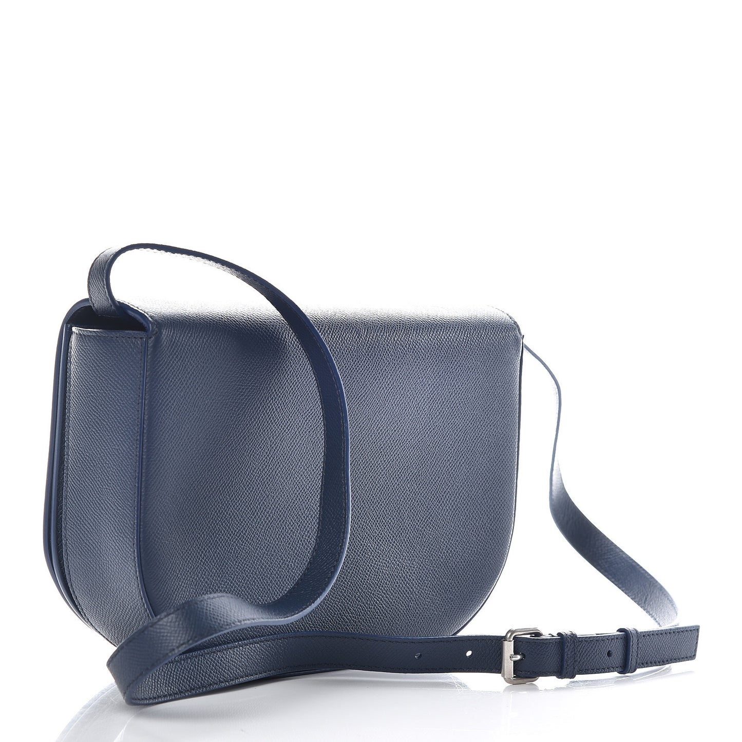 Grained Calfskin Logo Print S Ville Day Bag Bleu Canopee
