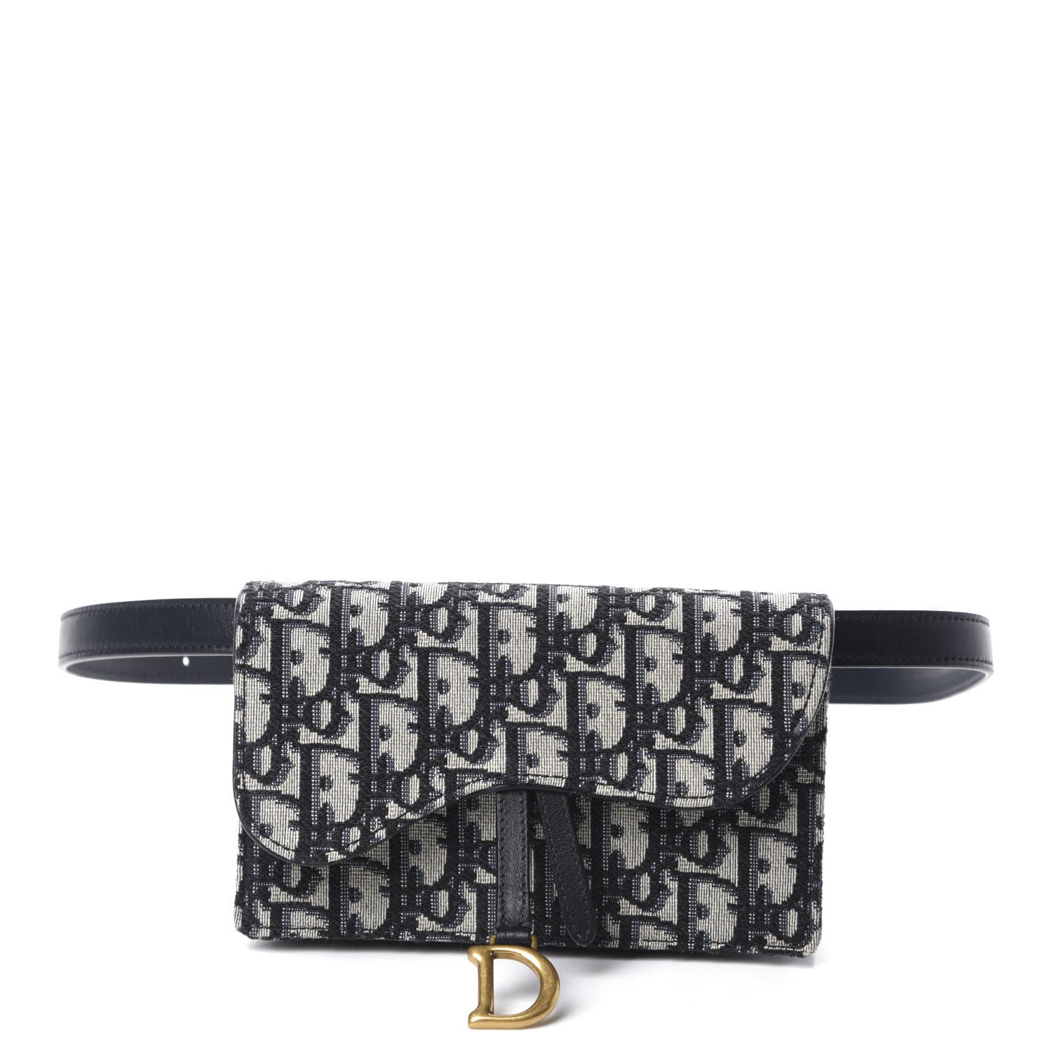 Christian Dior Oblique Saddle Belt Bag Blue 1 of 10