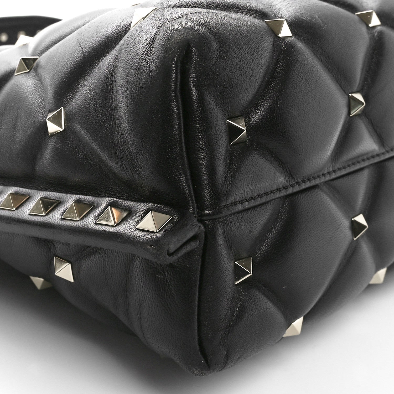 Valentino Garavani Nappa Candystud Shoulder Bag Black 8 of 9