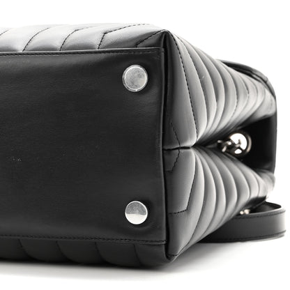 Saint Laurent Calfskin Y Quilted Monogram Large Loulou Chain Satchel Black 9 of 9