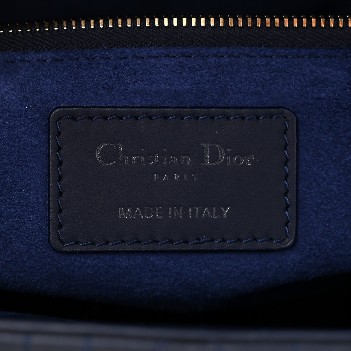 Ultra Matte Calfskin Cannage Large Lady Dior Blue