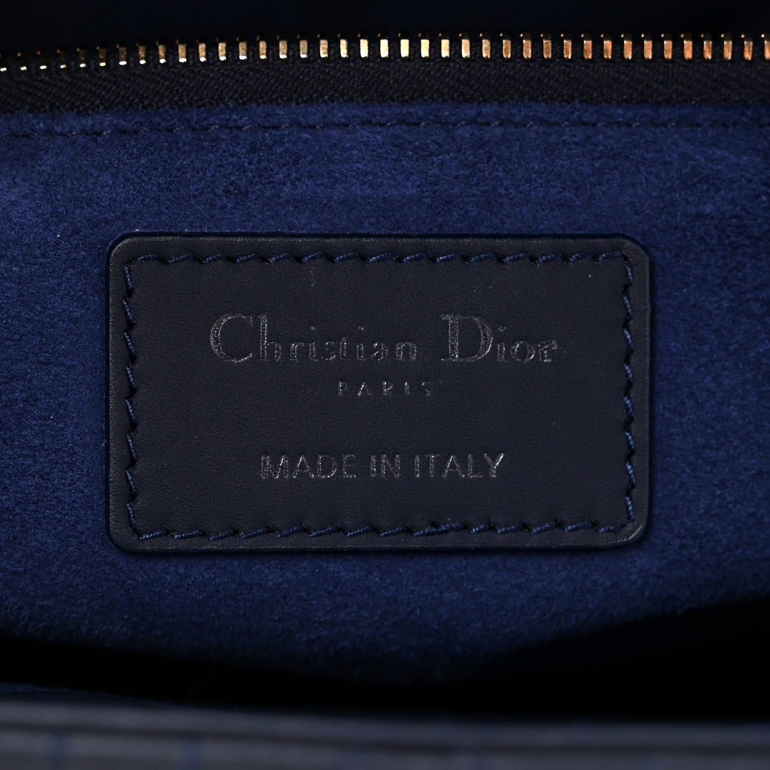 Christian Dior Ultra Matte Calfskin Cannage Large Lady Dior Blue 6 of 10