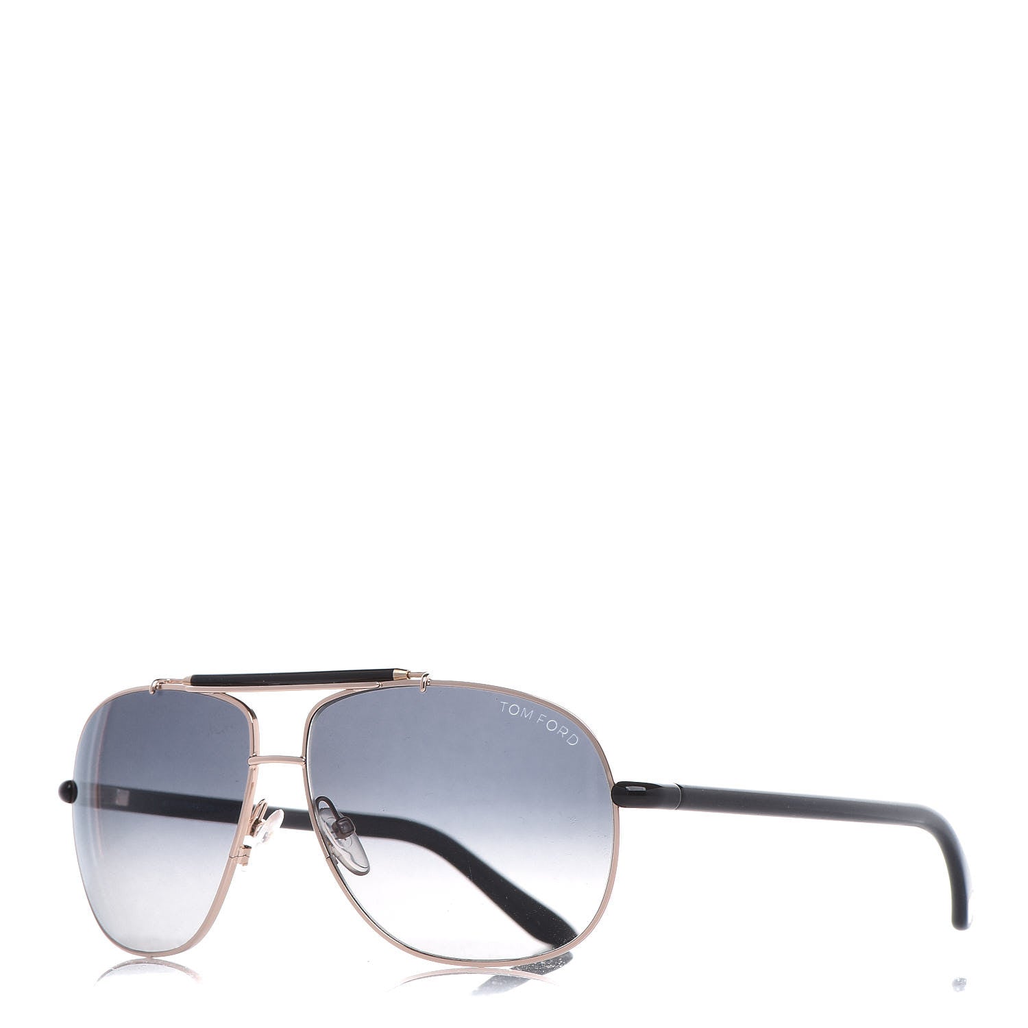 Tom Ford Adrian Aviator Sunglasses TF243 Rose Gold Black 1 of 9