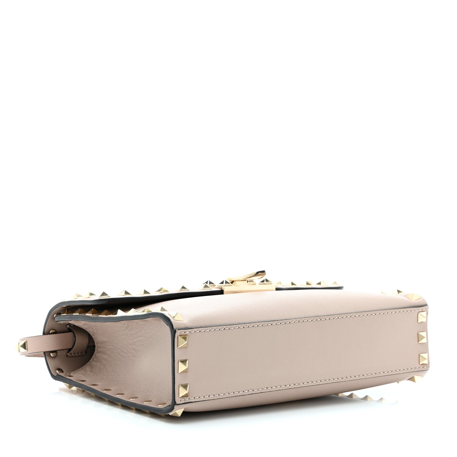 Valentino Garavani Vitello Medium Rockstud Flip Lock Crossbody Bag Poudre 4 of 10