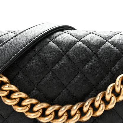 Chanel Calfskin Quilted Medium Boy Flap Black 8 of 11
