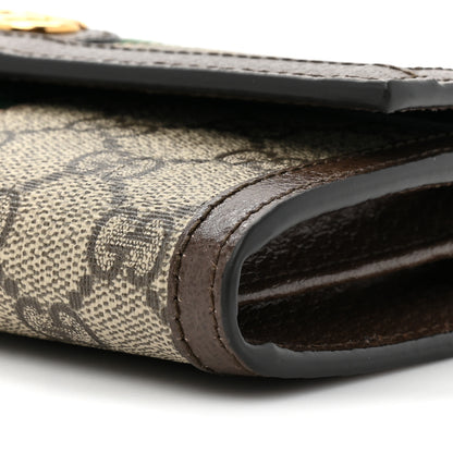 Gucci GG Supreme Monogram Web Ophidia Continental Wallet Brown 11 of 13
