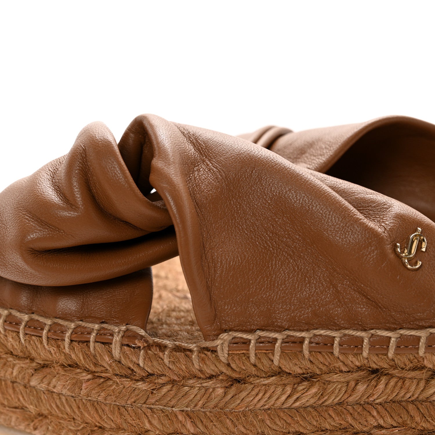 Jimmy Choo Nappa Daja 45 Espadrille Sandals 40 Cuoio 8 of 11