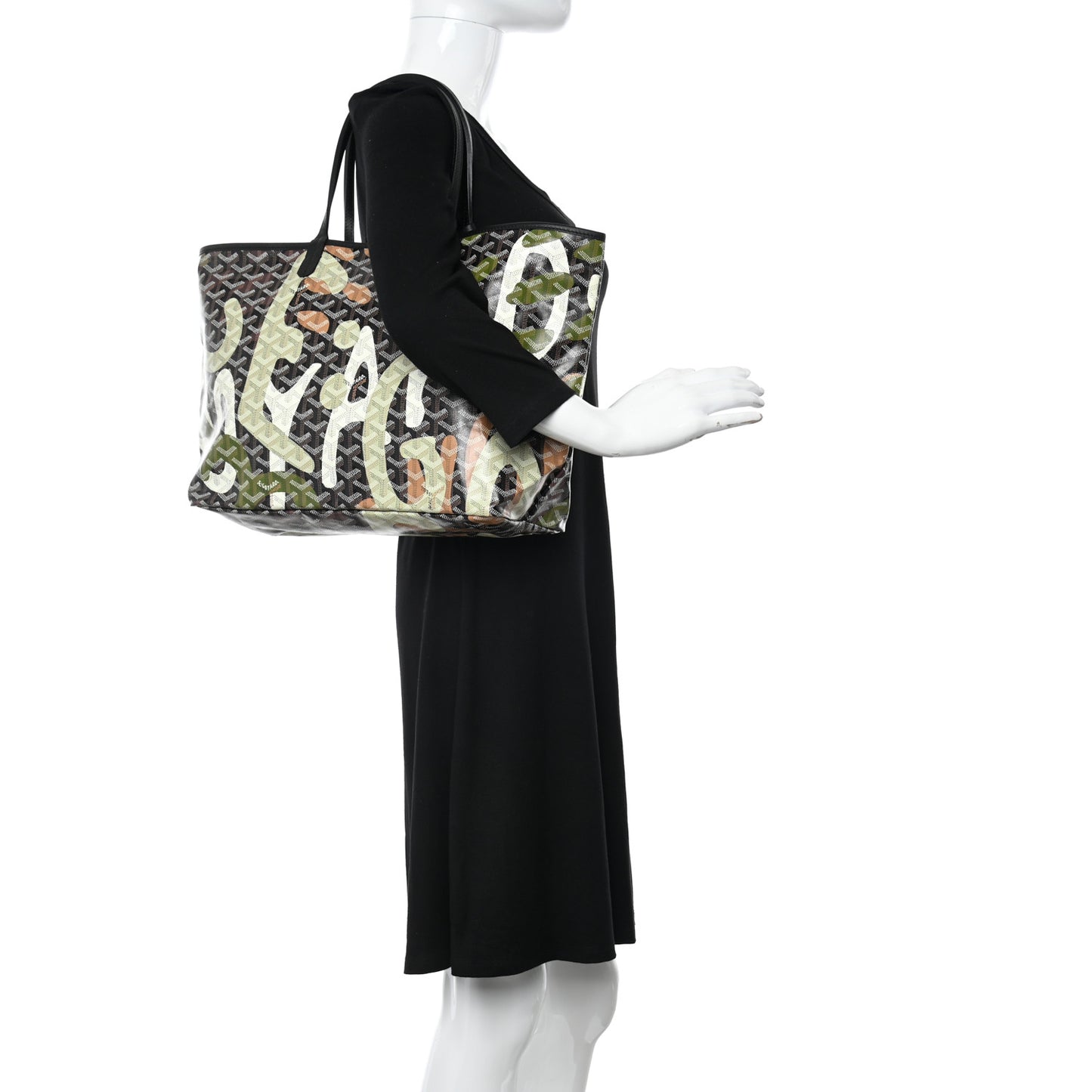Goyardine Saint Louis Lettres Camouflage PM Black Green
