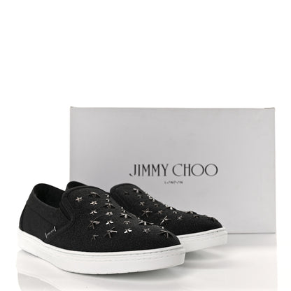 Jimmy Choo Fine Glitter Suede Mens Grove Sneakers 42.5 Black 7 of 7