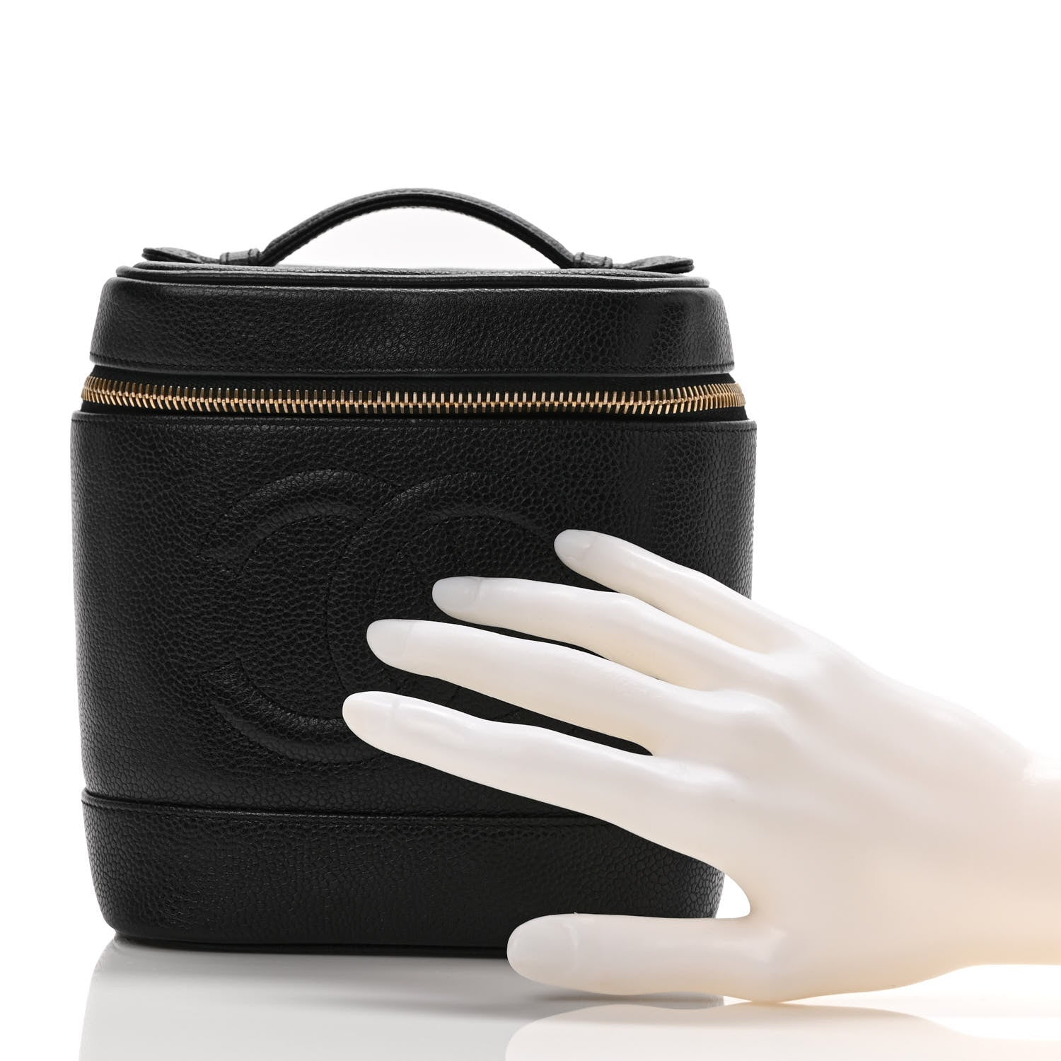 Chanel Caviar Vanity Cosmetic Case Black 2 of 9