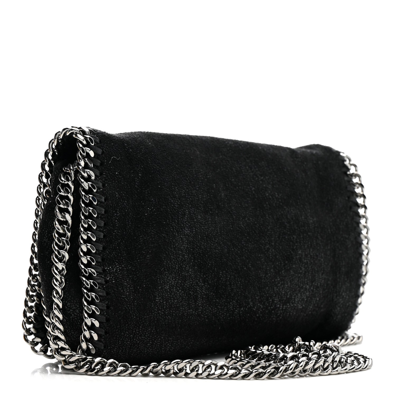 Stella McCartney Shaggy Deer Falabella Crossbody Clutch Black 3 of 10