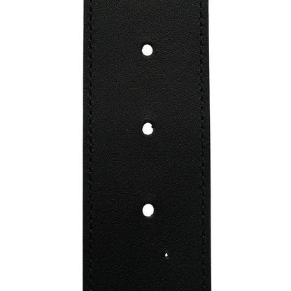 Gucci Moon Calfskin Pearl Double G 40mm Belt 75 30 Black Cream 4 of 6