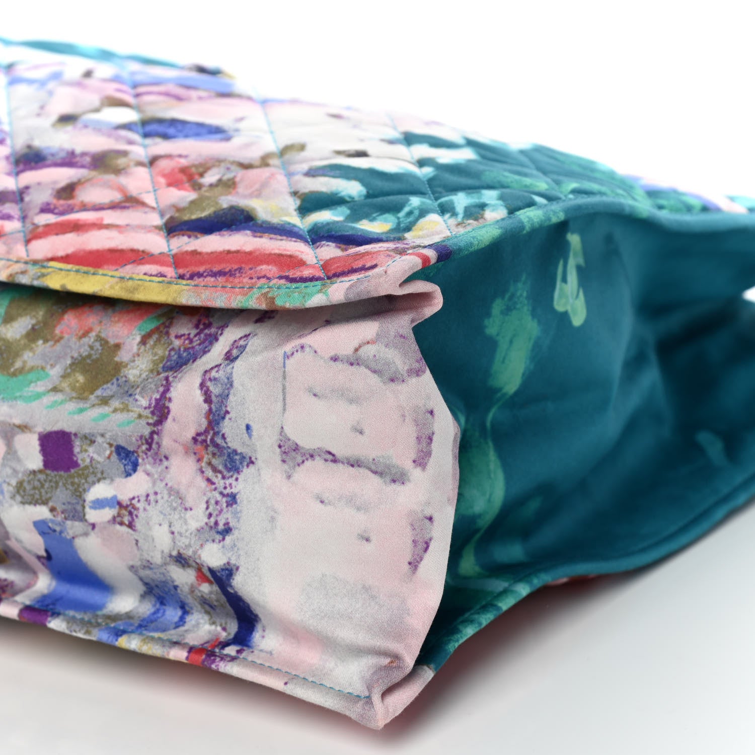 Chanel Canvas Printed Watercolor Quilted Large Tote Multicolor 10 of 10