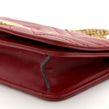 Gucci Calfskin Matelasse GG Marmont Mini Bag Hibiscus Red 9 of 10