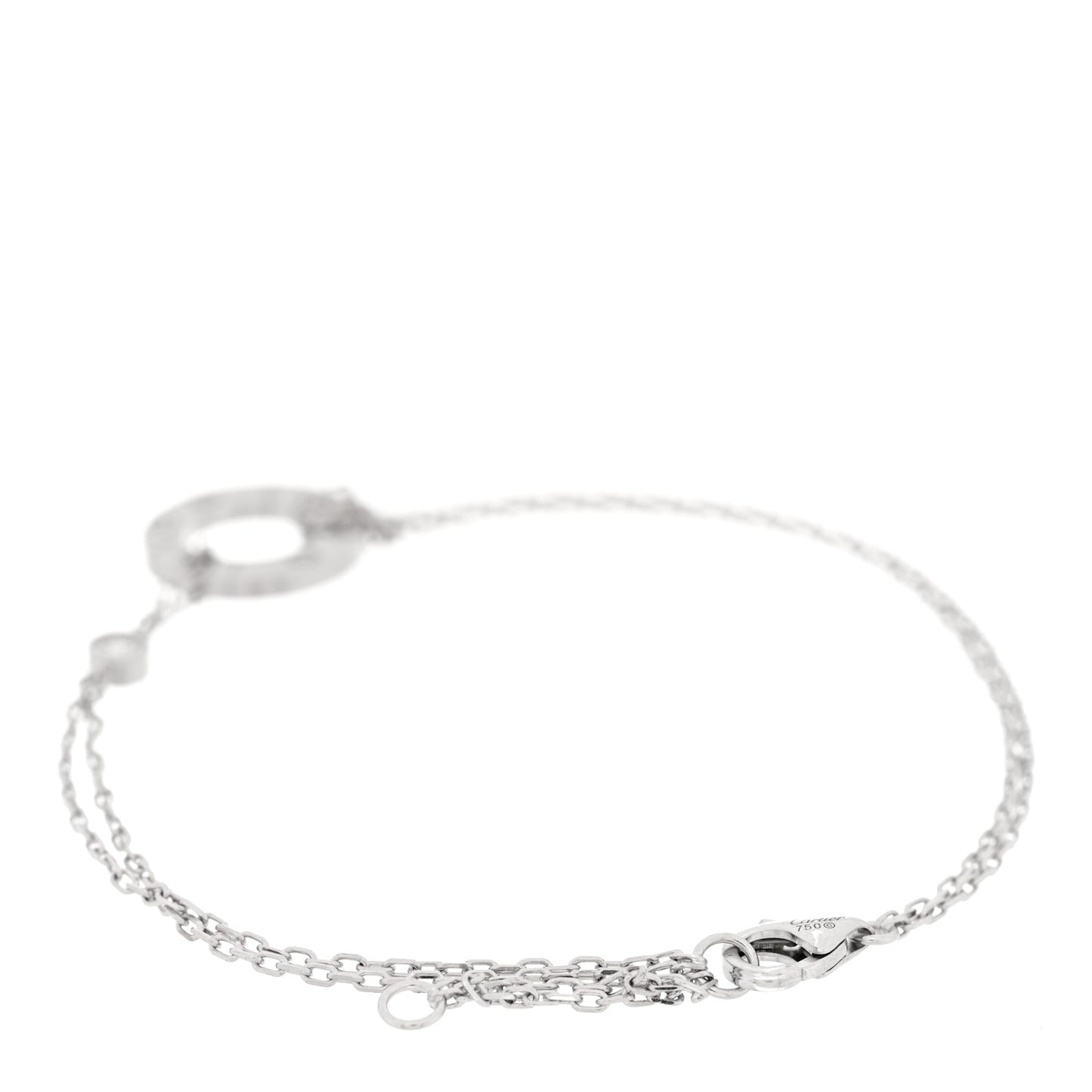 18K White Gold Diamond LOVE Bracelet