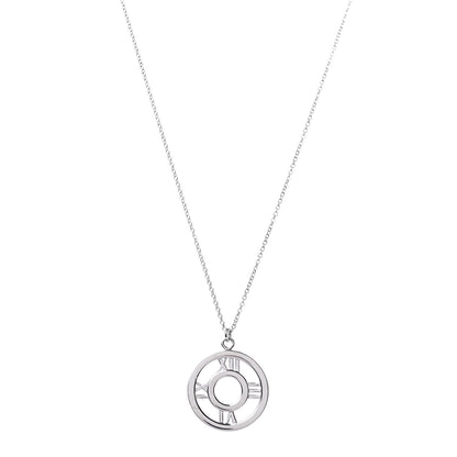 Tiffany Sterling Silver Medium Atlas Open Pendant Necklace 1 of 8